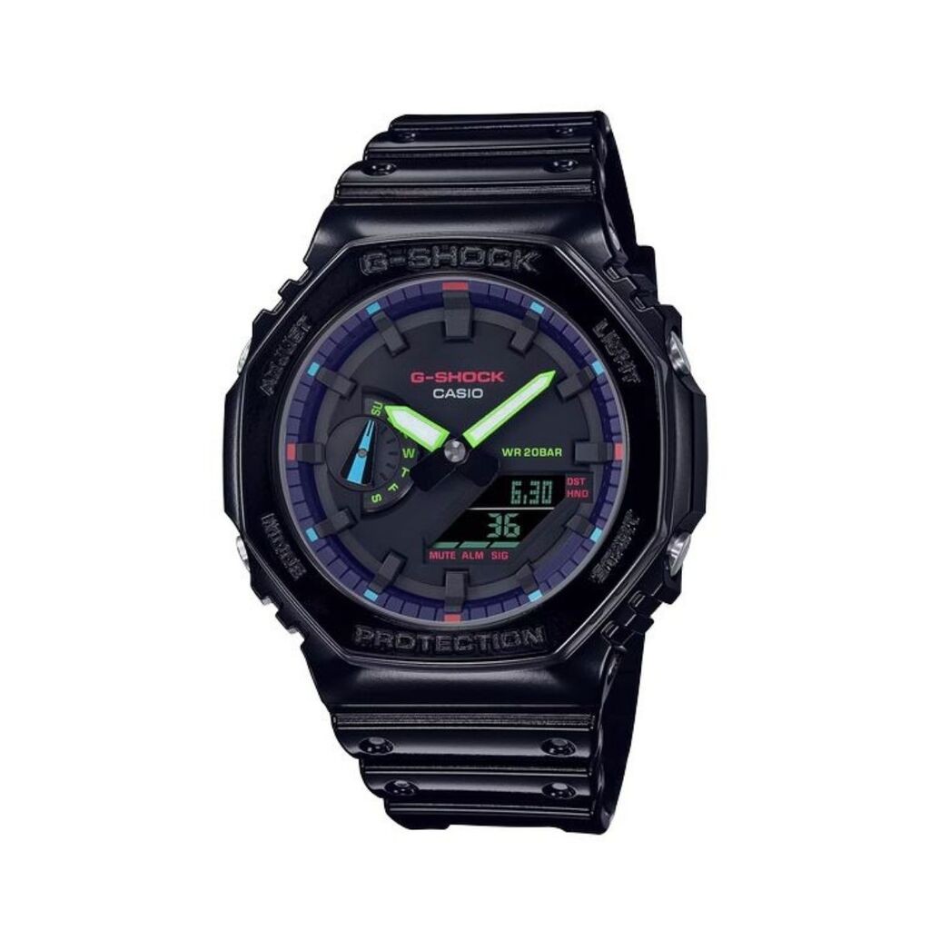 Casio Muški sat G-Shock GA-2110RGB-1ADR, Crni