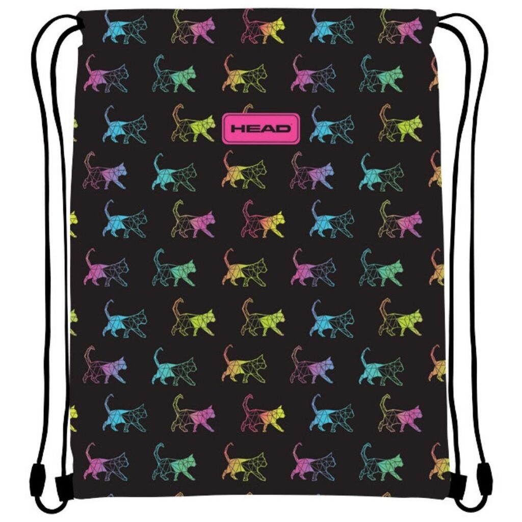 Head Torba za patike za devojčice Kitty, 40 x 33 cm, Crna