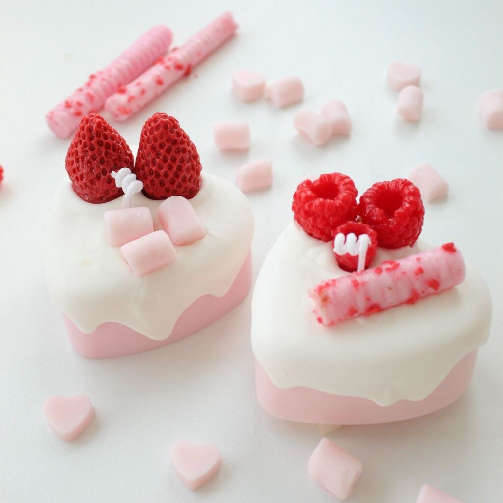 Ketlimons Set sveća Lovers Jam Cakes, 2 komada, Roze