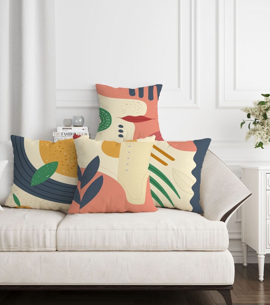 Aberto Design Set dekorativnih jastučnica ASR-plw4-6, 43 x 43 cm, 4 komada, Višebojne