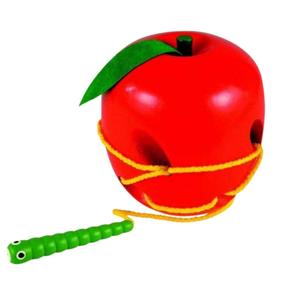 Woody Igra pertlanja crv i jabuka, Crvena