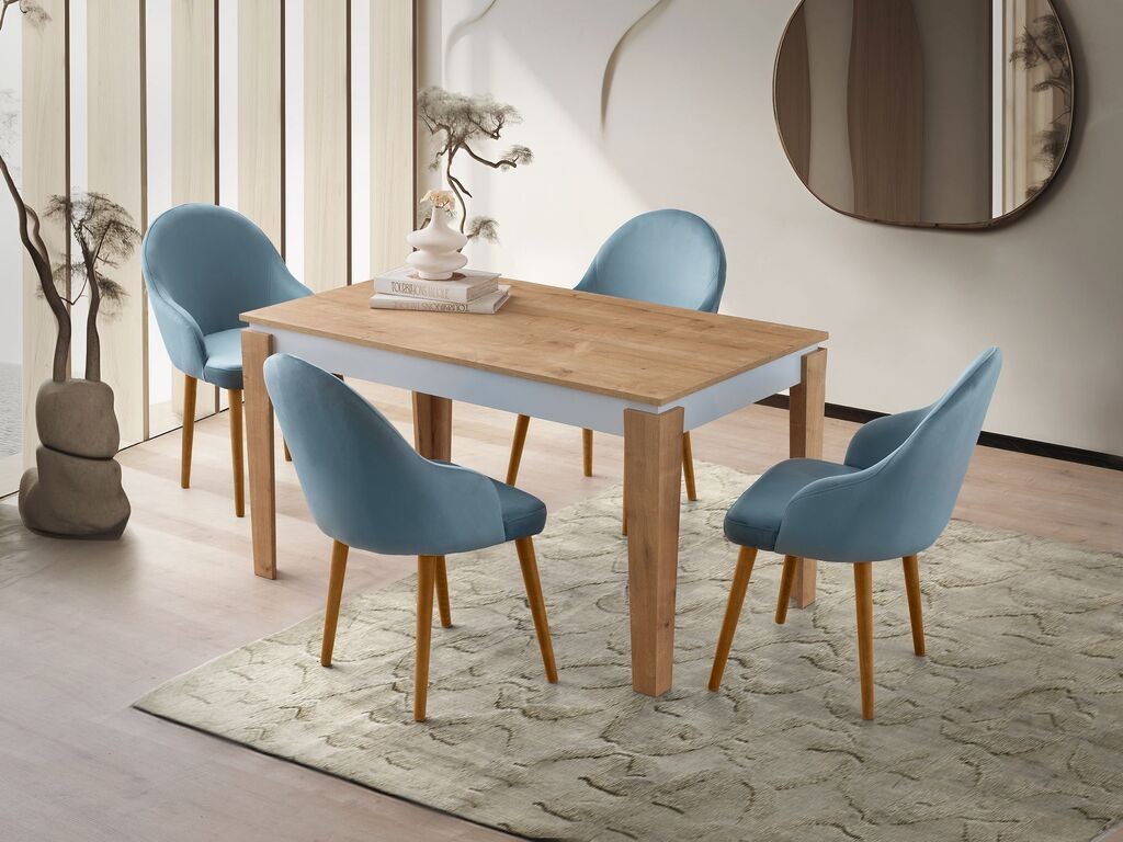 Hanah Home Trpezarijski sto Asos-2971, 140x75x80, Beli