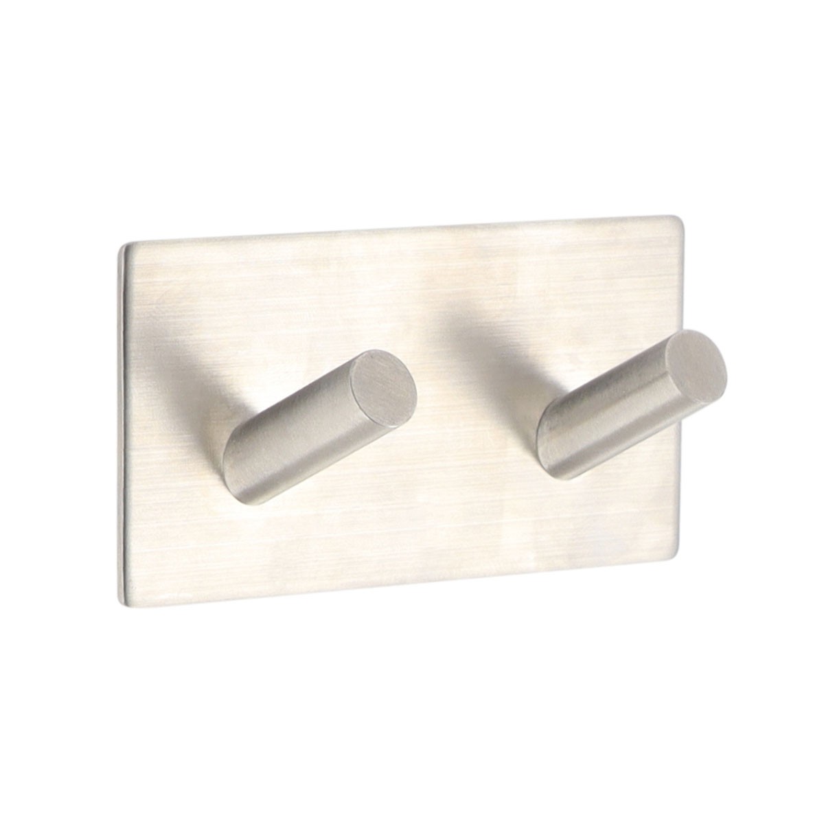 TENDANCE Zidni četvrtasti čiviluk sa 2 kukice 3m 9 x 3 x 4,5 metal, Srebrni