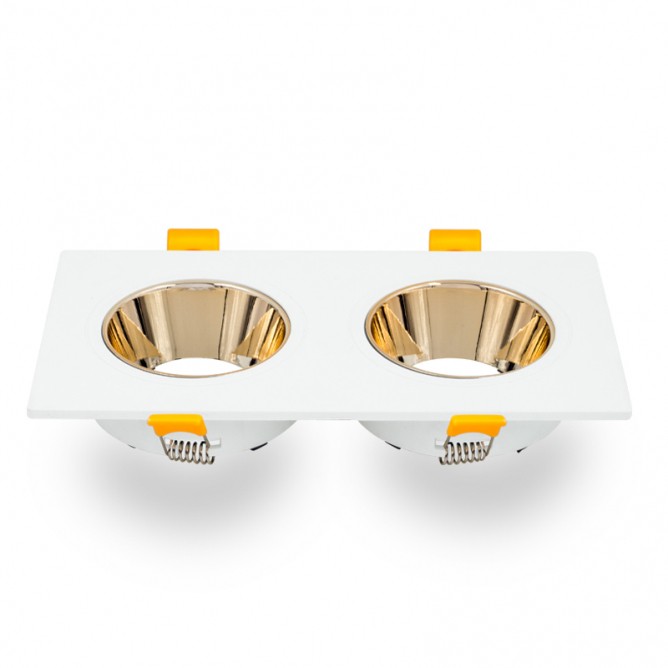 Rozetna JM-1011, 2xGU10, Belo-zlatna