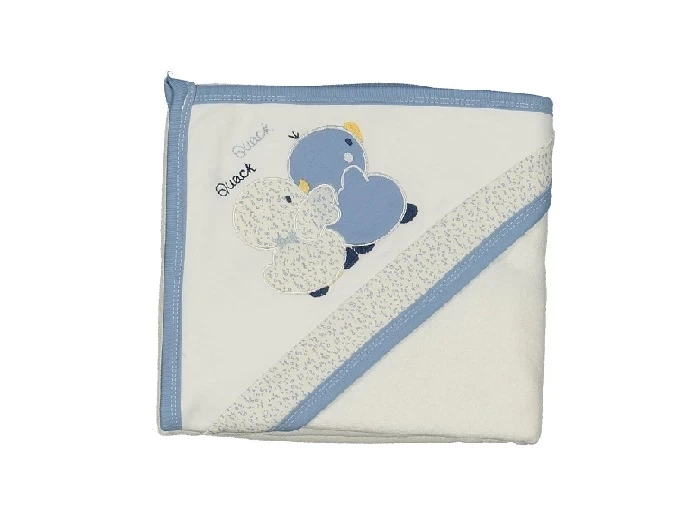 Peškir za bebe Patkice, Bež-plavi