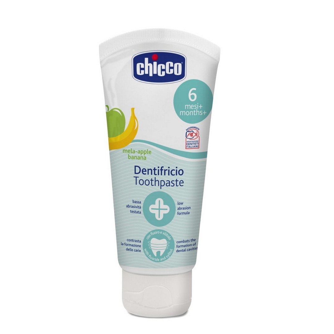Chicco Pasta za zube, Jabuka i banana, 50ml