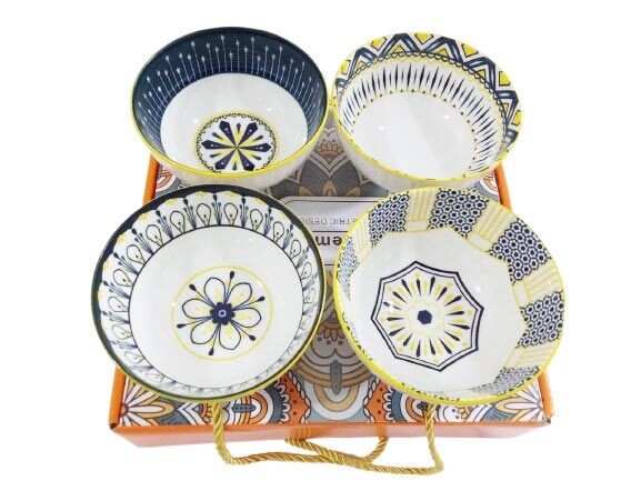 Asch Set činija Bohemia 1, 4 komada, Beli