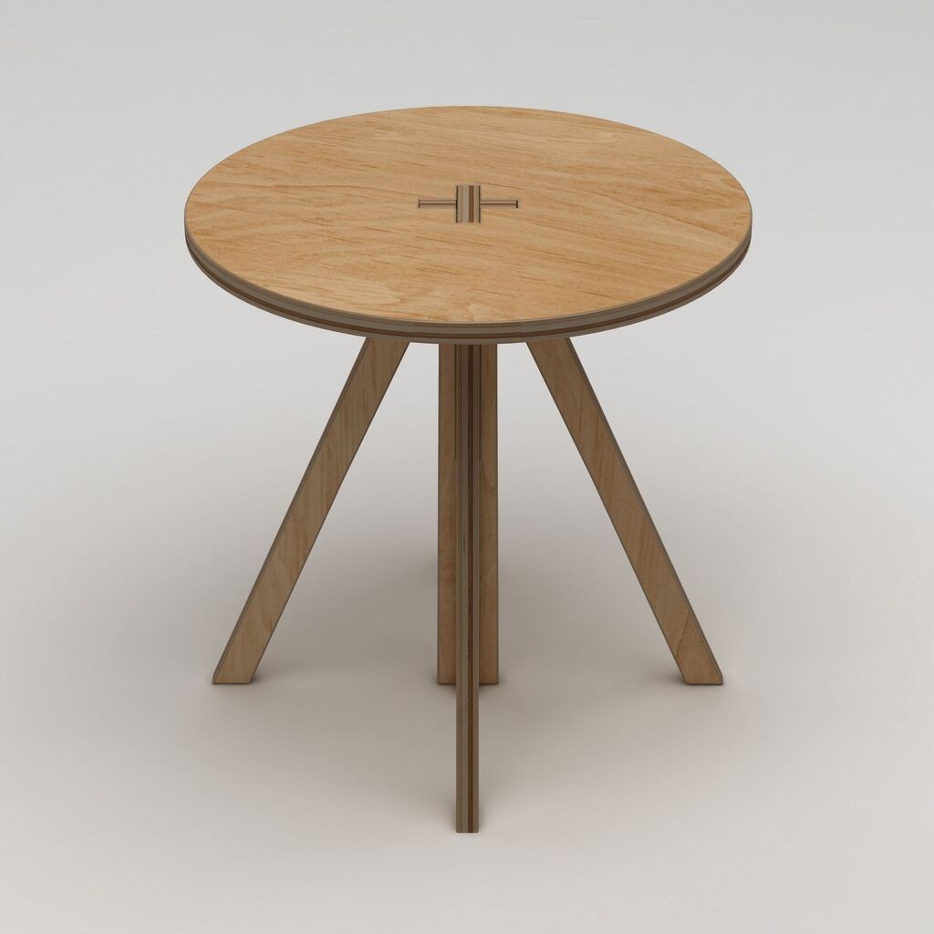 Hanah Home Trpezarijski sto Tripus, 75x75x75 cm, Smeđi