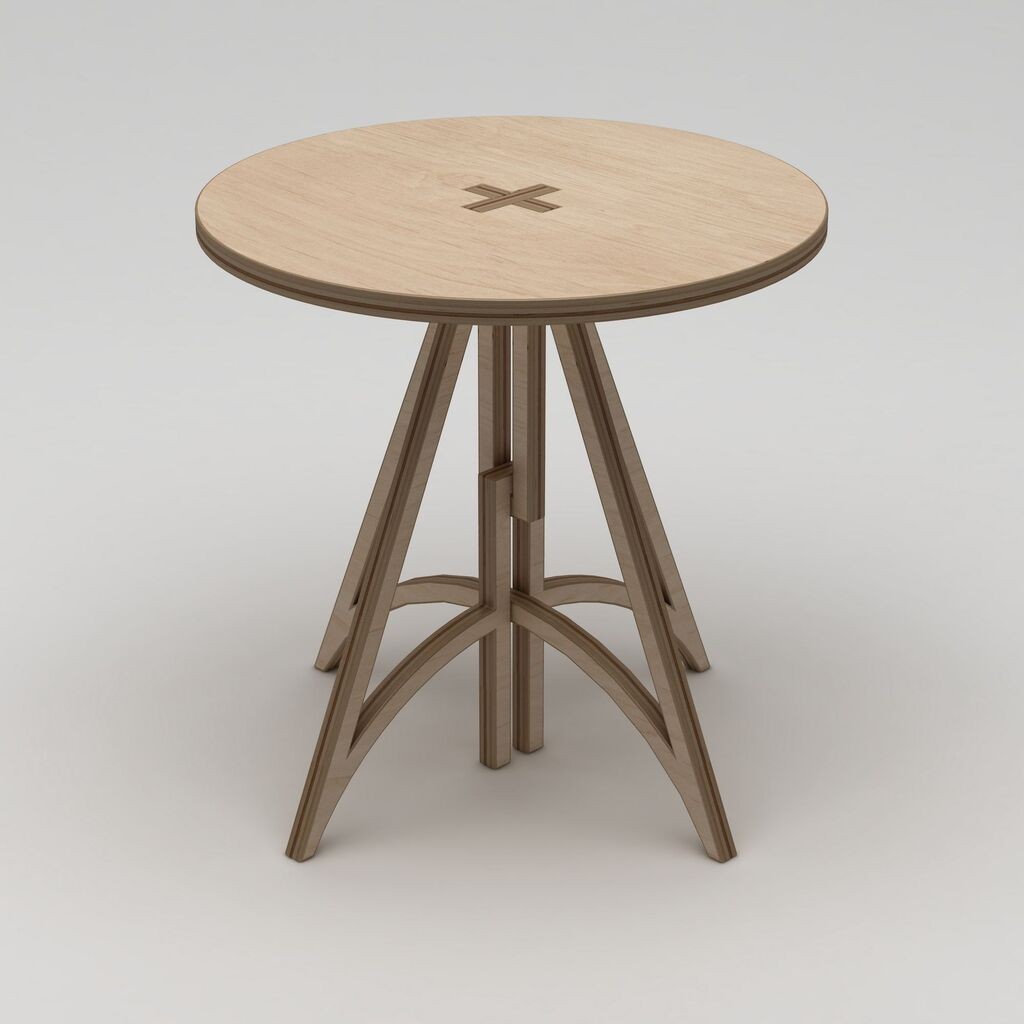 Hanah Home Trpezarijski sto Orbis, 75x75x75 cm, Smeđi