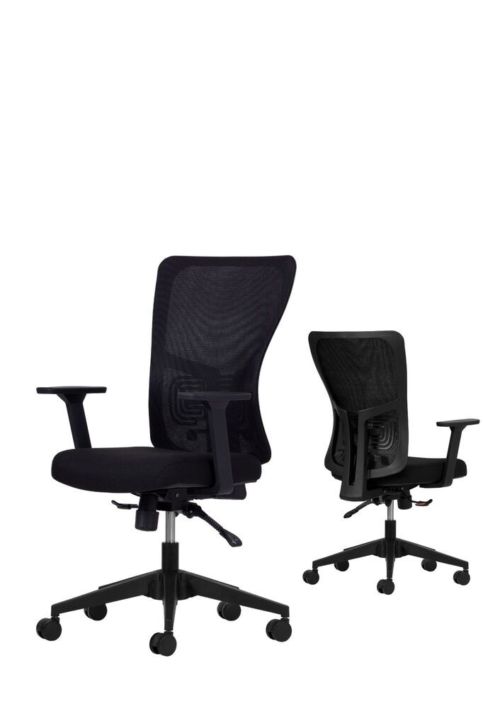 Hanah Home Set kancelarijskih stolica Lumbar 108, 2 komada, Crni