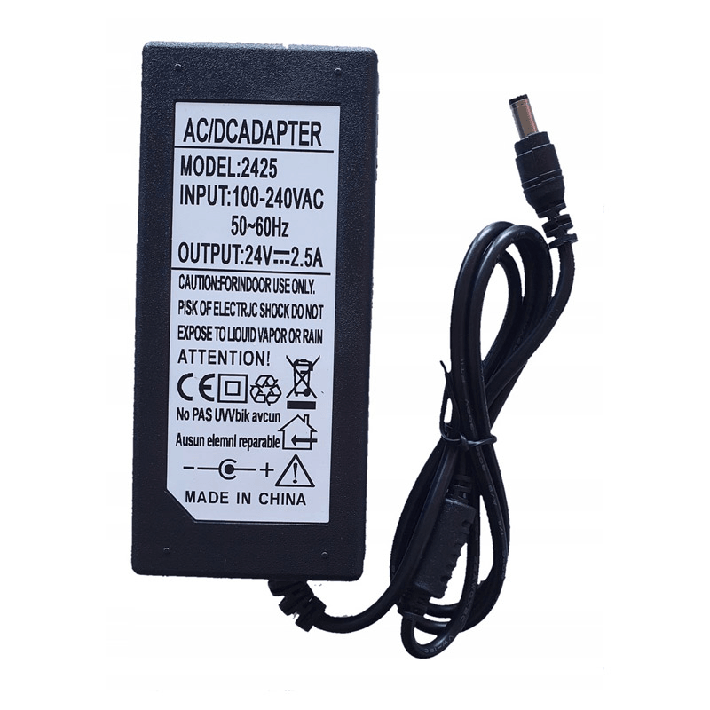 Adapter AC/DC, 24V, 2.5A, 60W