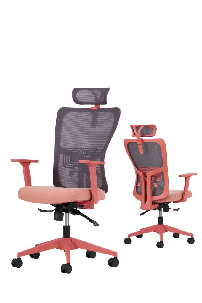 Hanah Home Set kancelarijskih stolica Lumbar 126, 2 komada, Roze