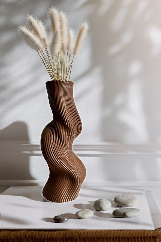 Aberto Design Vaza Decorative Wave, Braon