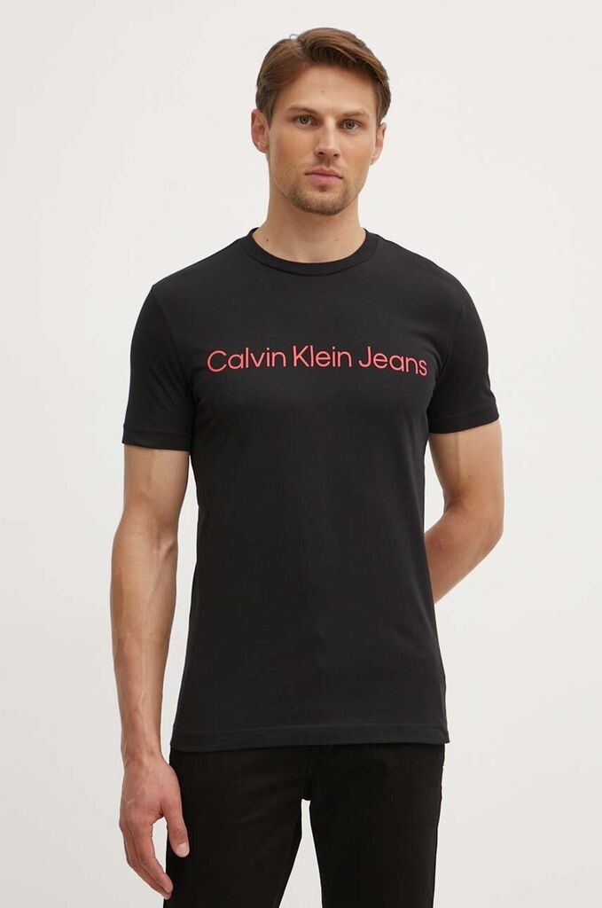 Calvin Klein Muška majica J30J322552, Crno-crvena