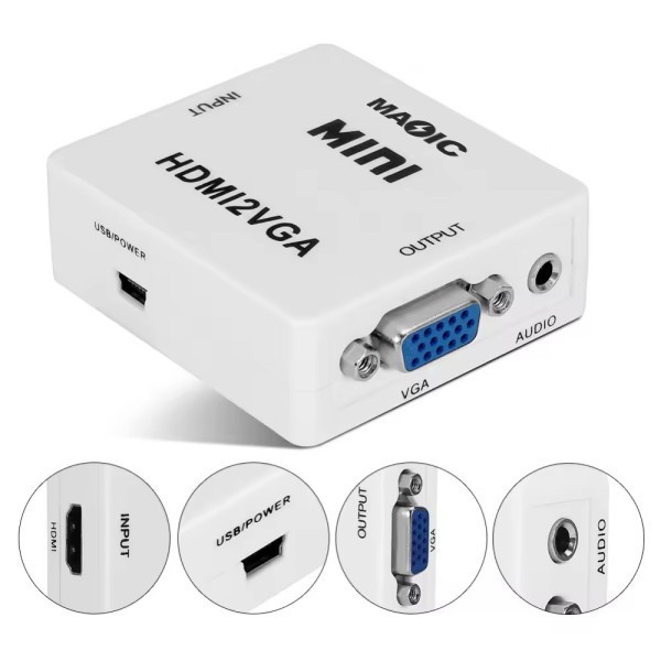 GEMBIRD Video konverter A-HDMI u VGA, Mini, Beli