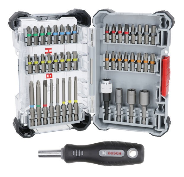 Bosch Set bitova i drškom ExtraHard 2607017732, 45 komada