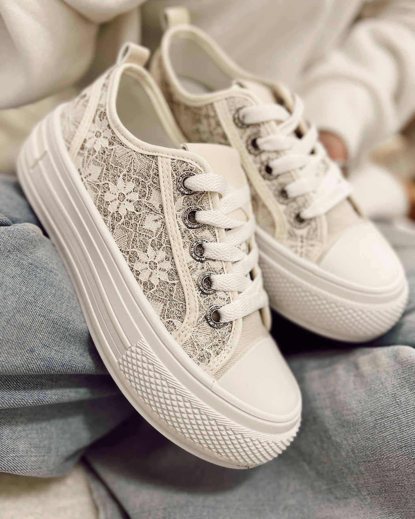 HOP HOP SHOP Ženske patike E836, Bež