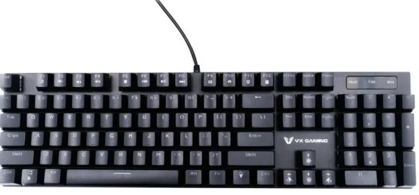 VolkanoX Mehanička tastatura Floki VX-230-BK, Plavi svičevi, USB, RGB, US, Crna