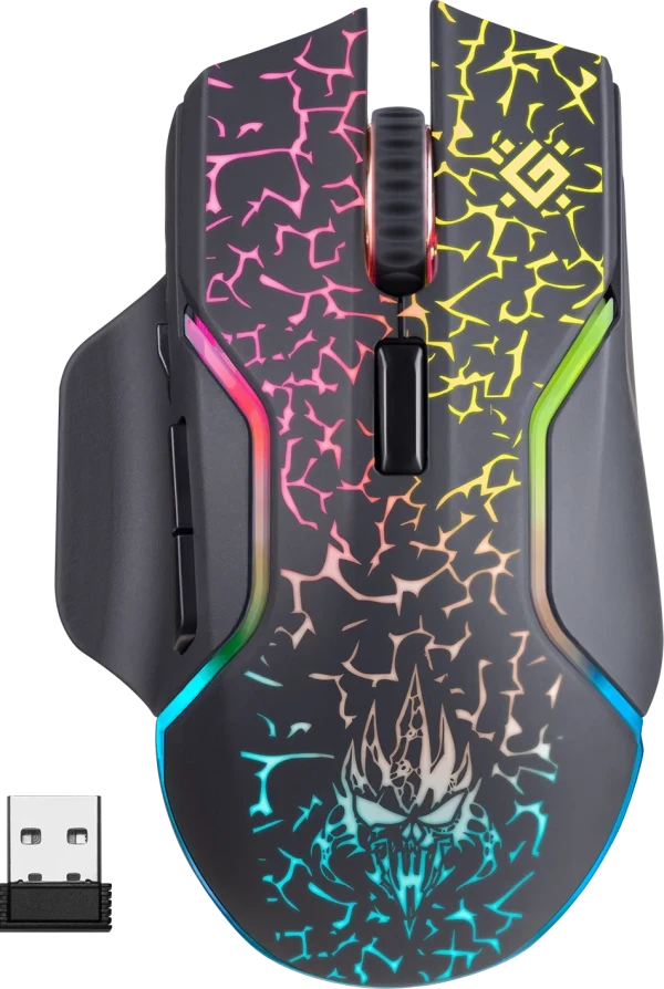 DEFENDER Bežični gejming miš ONESHOT GM-067, USB povezivanje, 3200DPI, Šareni