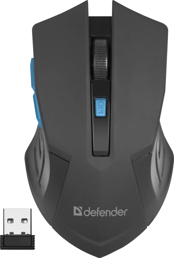 DEFENDER Bežični gejming miš Accura MM-275, USB povezivanje, 1600 DPI, Crno - plavi