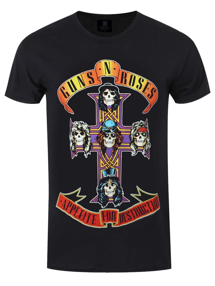 Majica GunsNRoses Appetite For Destruction, Crna