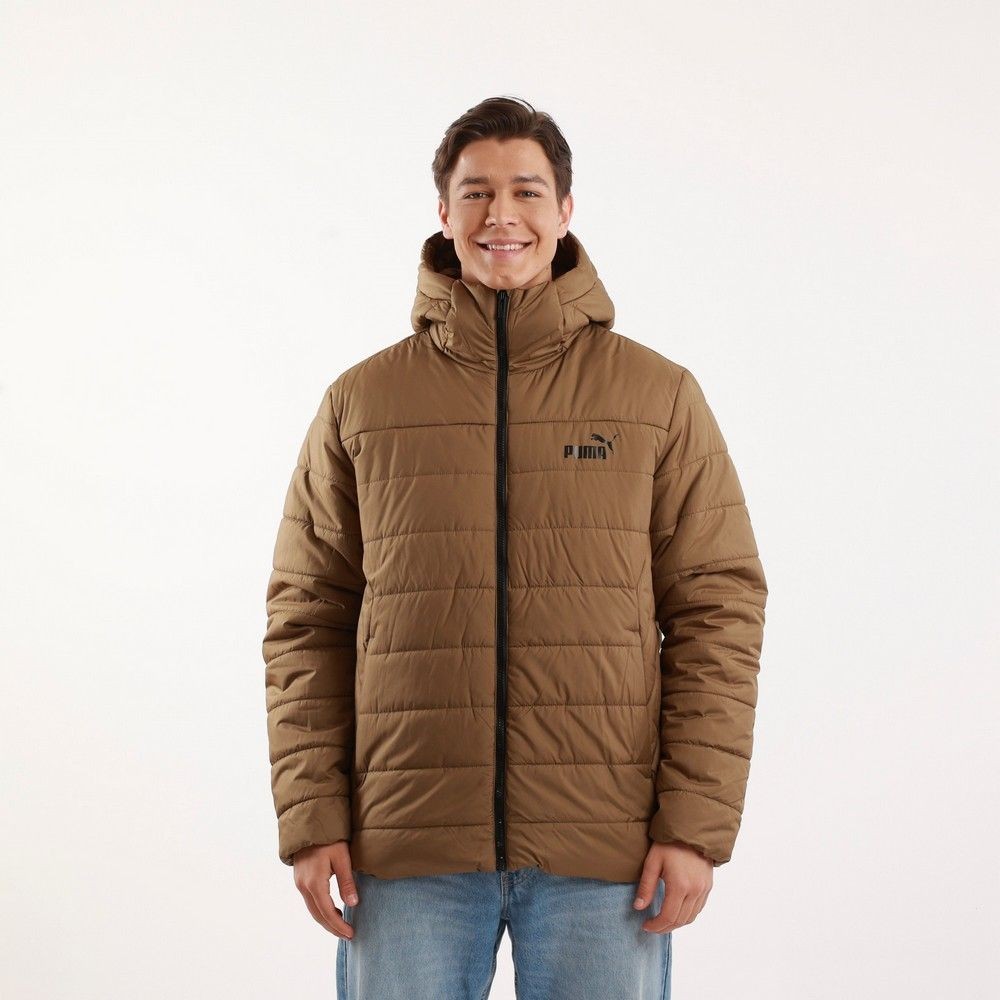 Puma Muška jakna Ess Hooded Padded Jacket M, Braon
