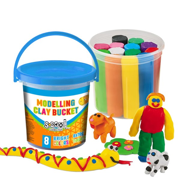 S-Cool Plastelin u kantici SC2580, 8 komada, 560gr