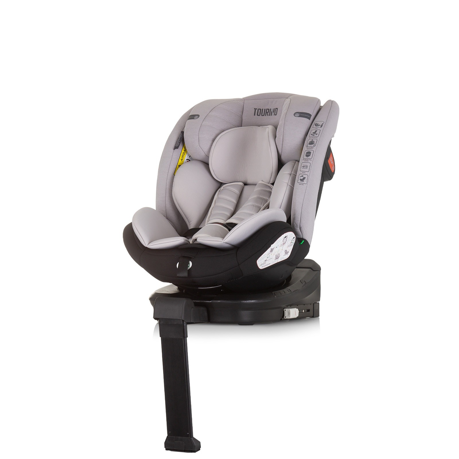 Chipolino Auto sedište Tourino, 40-150cm, Isofix, Svetlosiva