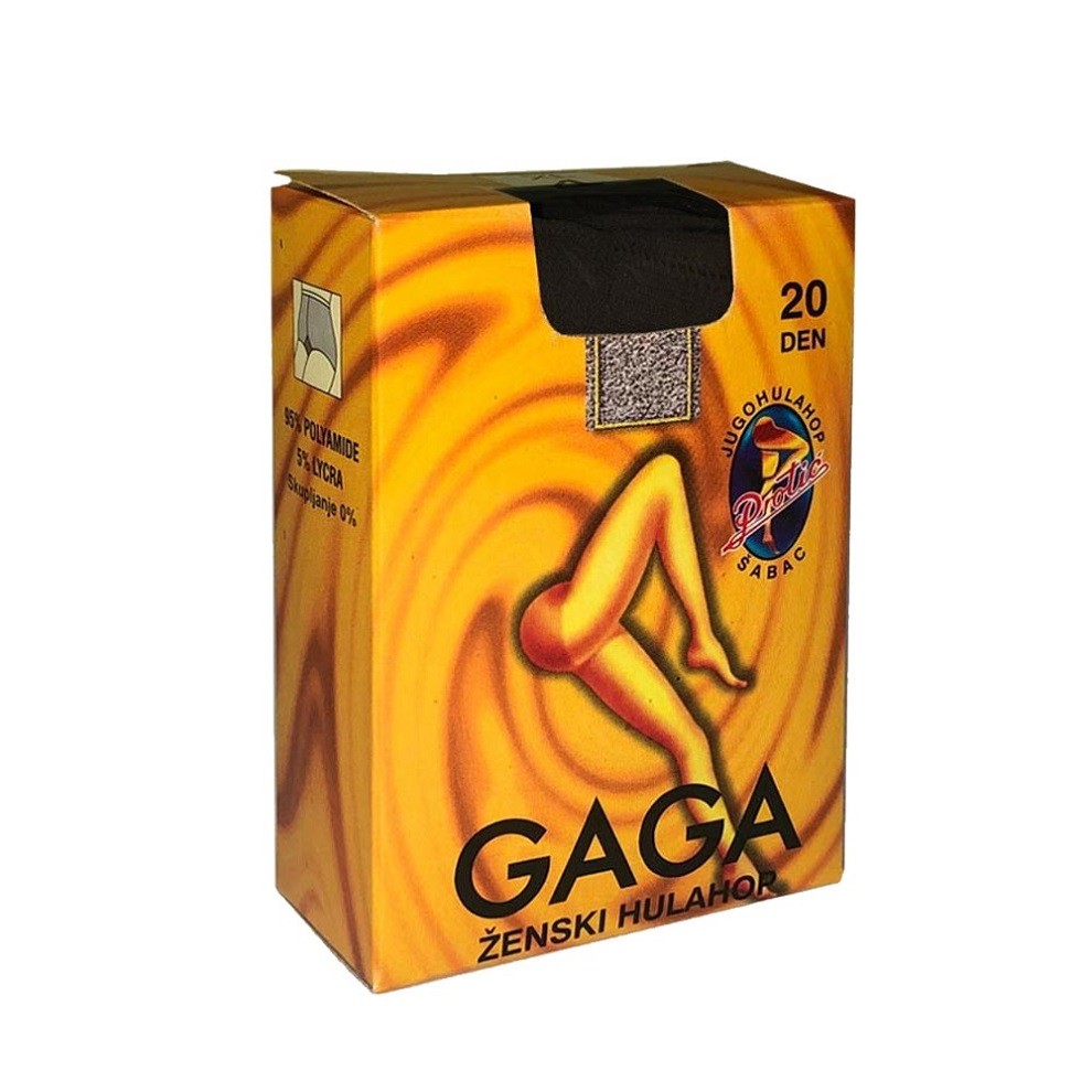 Jugohulahop Ženske hulahopke Gaga 20 DEN, Crne