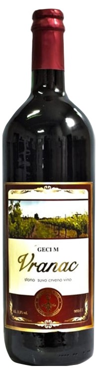 Milić M Crveno vino Vranac Geci M, 1l