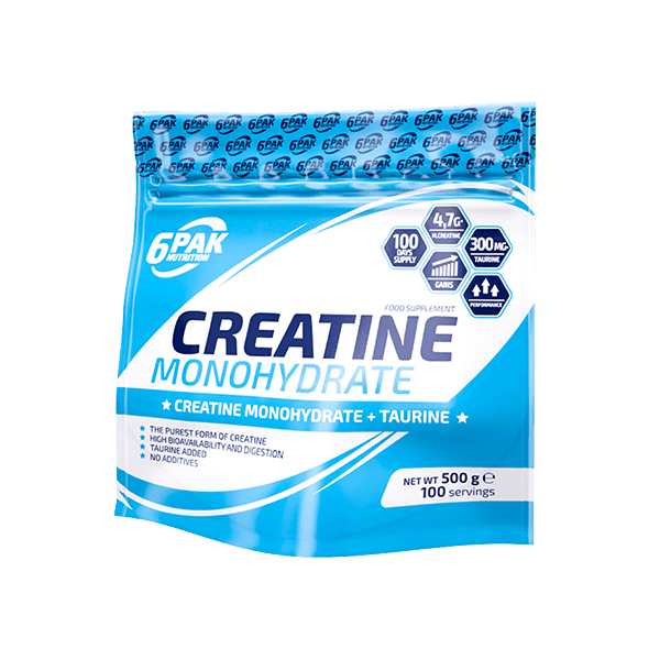 6 Pak Kreatin Monohydrate, 500 g
