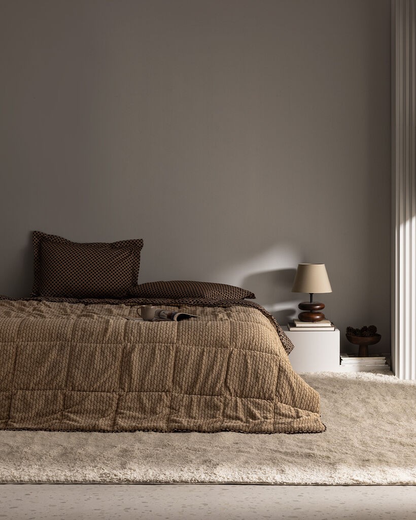 Madame Coco Set posteljina i prekrivač Vincent, 155x215cm, Braon