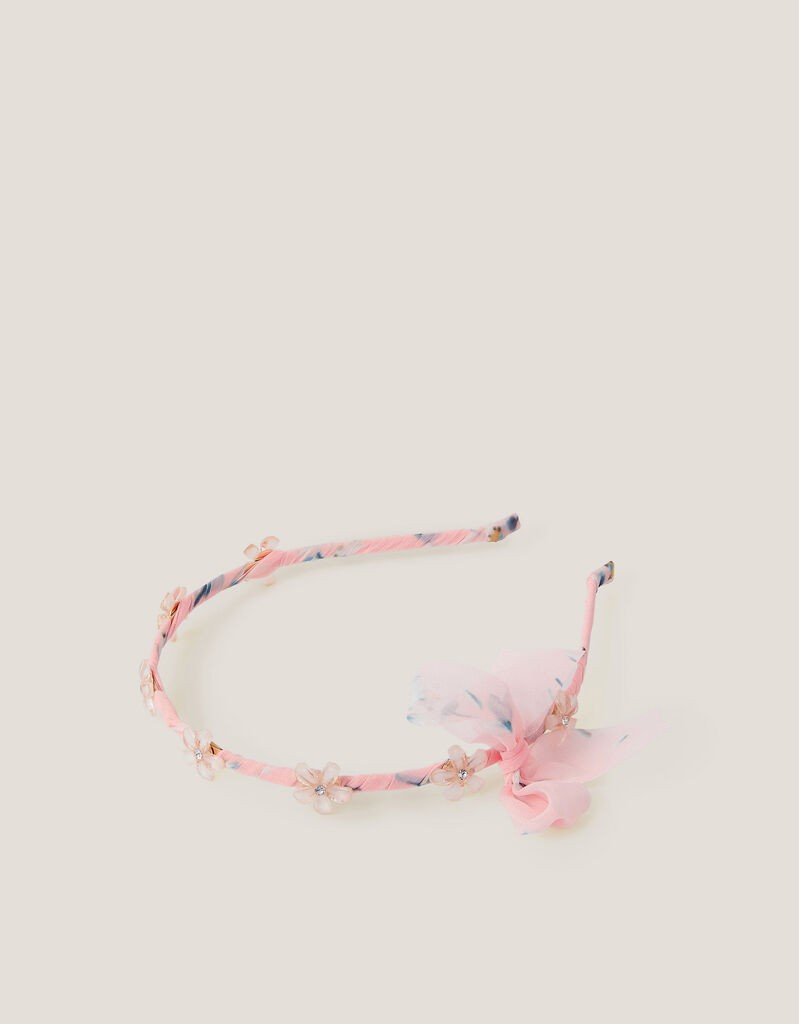 Monsoon Rajf za kosu Printed Tie, Roze