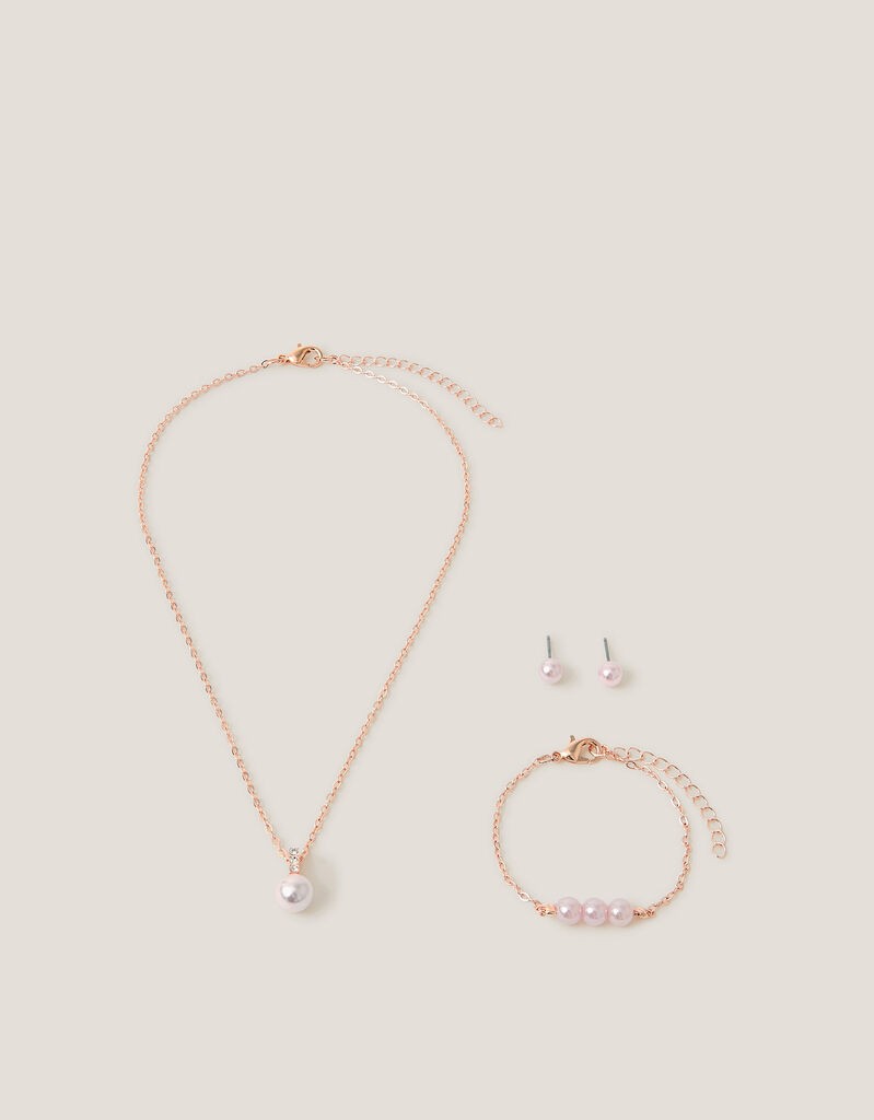 Monsoon Set nakita Bridesmaid Pearl, Rose Gold
