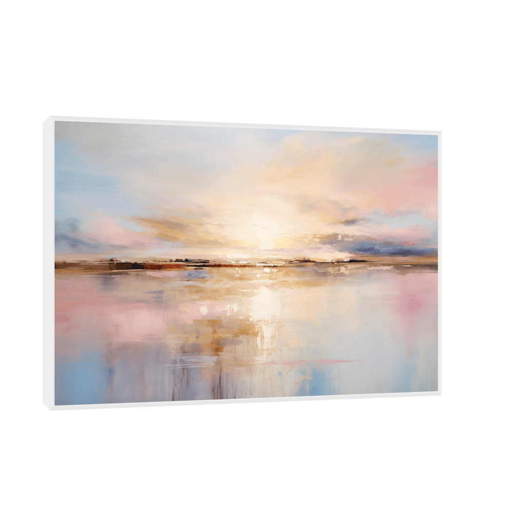 Canvas Slika na platnu Zalazak pored mora 75x50cm, Sa ramom, Beli