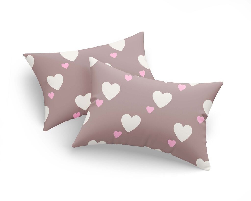 L'essentiel Maison Set od dve jastučnice Herz, Prljavo roze