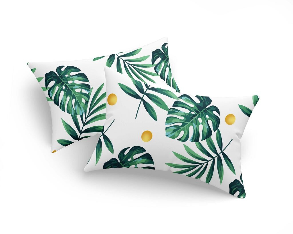 L'essentiel Maison Set jastučnica Monstera, Beli