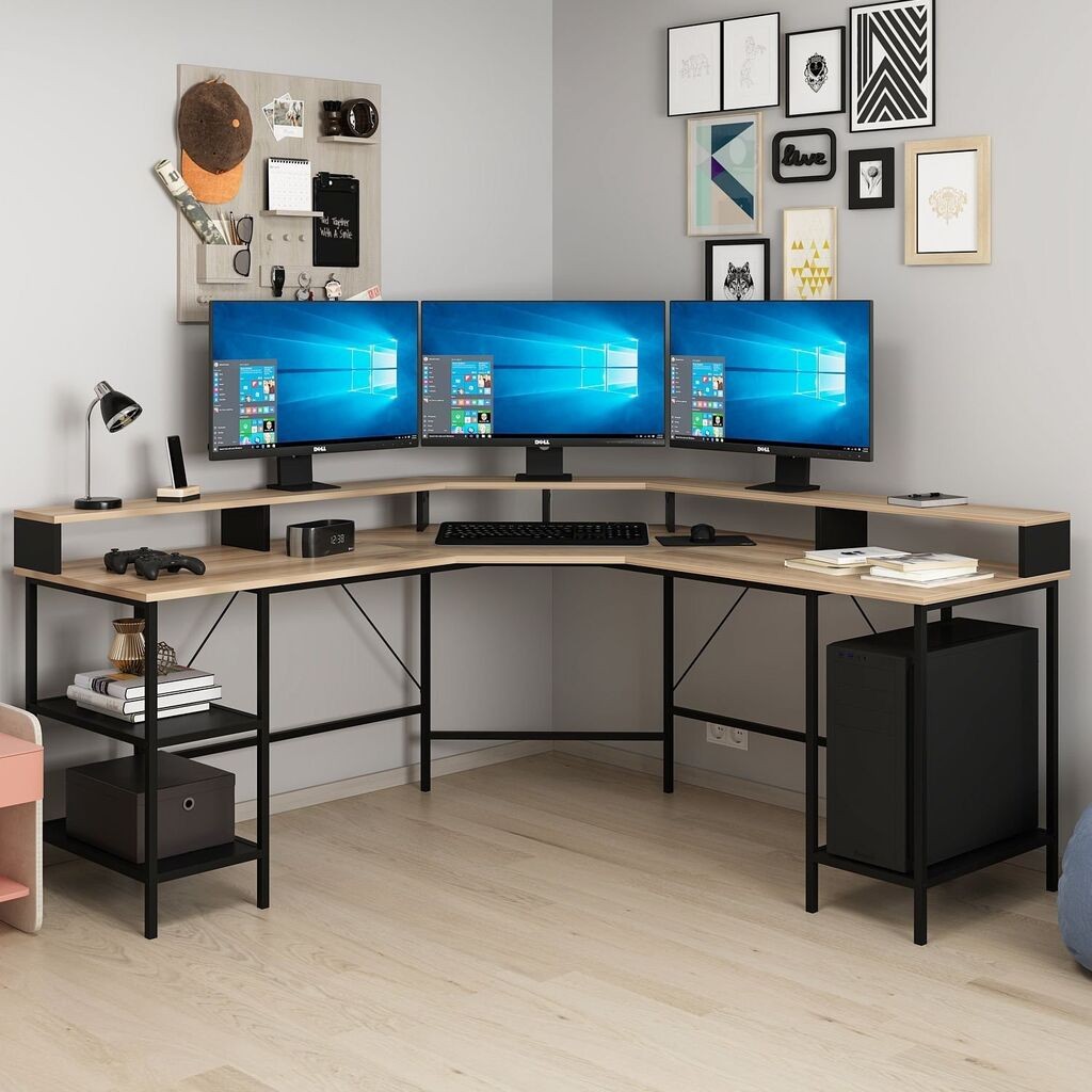 Hanah Home Radni sto Power, 180x90x60 cm, Crni