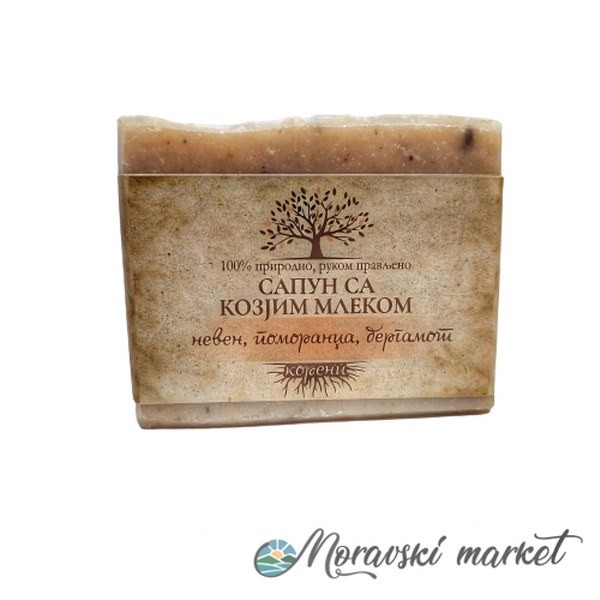 Sapun sa kozjim mlekom, neven, pomorandža, bergamot