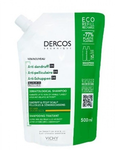 Vichy Dercos anti dandruff šampon suva perut, 500ml