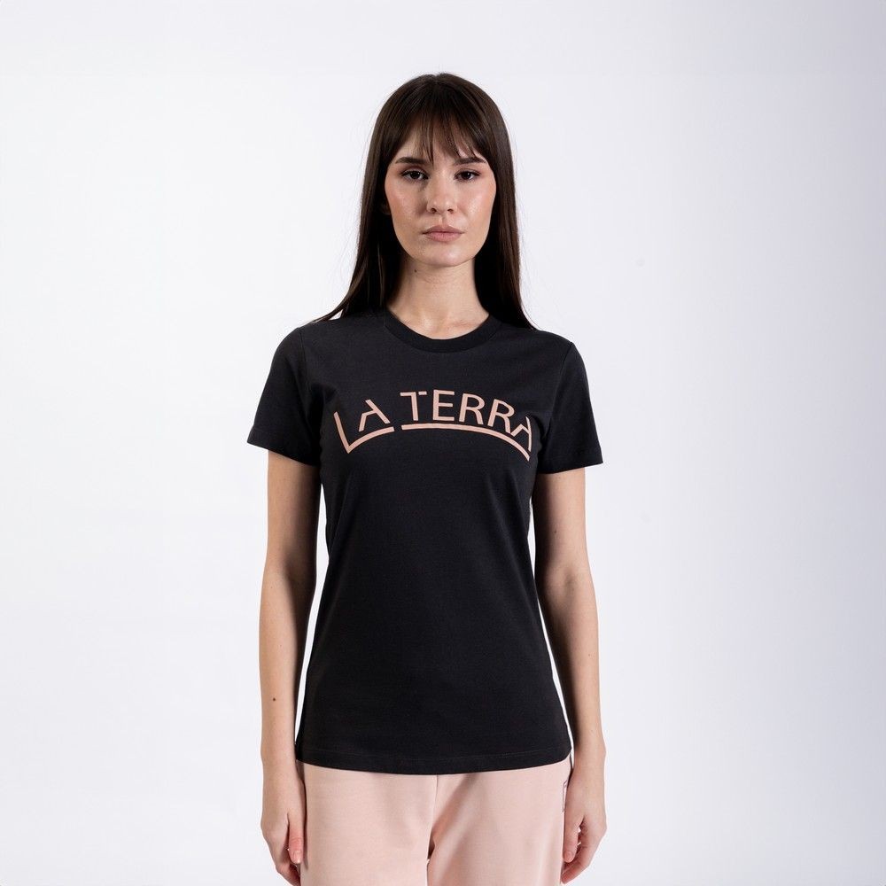 La Terra Ženska majica kratkih rukava Fiore, Crna