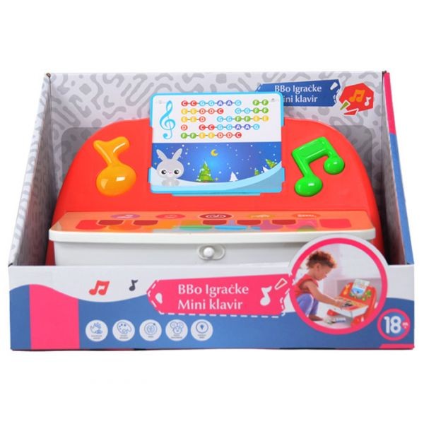 BBO Muzička igračka za bebe Klavir sa notama I zvukom 12-36m (898-6097)