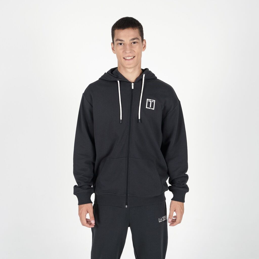 La Terra Muški duks sa kapuljačom Note, Crni