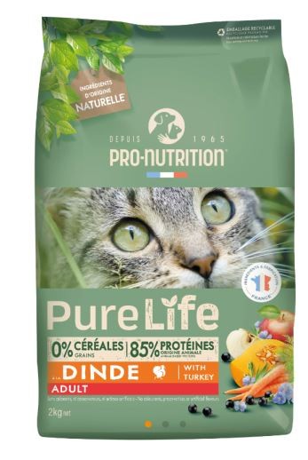 PRO-NUTRITION Suva hrana za mačke Pure Life Adult, Ćuretina, 2kg