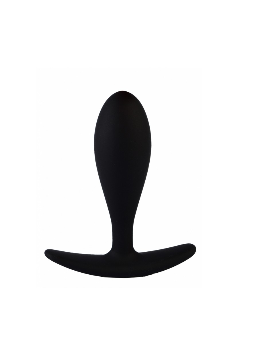 Silikonska analna kupa T Plug Small, Crni