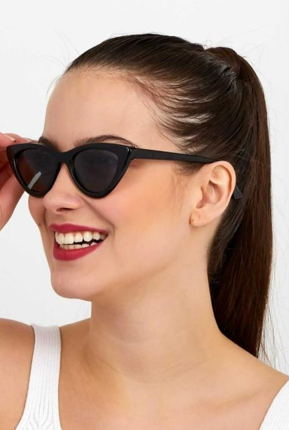 Ženske naočare za sunce CAT EYE crne
