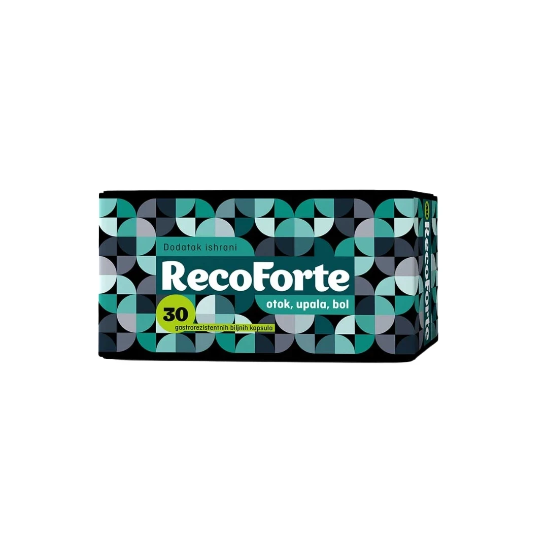 Dodatak ishrani protiv upala, otoka i bola RecoForte, 30 Biljnih Kapsula