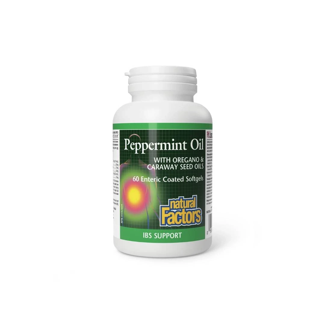 NATURAL FACTORS Ulje peperminta sa uljem origana i kima, 60 Gastrorezistentnih kapsula