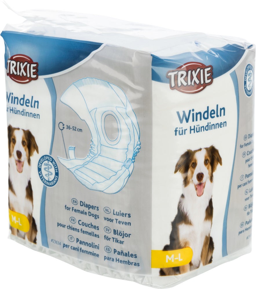 TRIXIE Pelene za ženke Diapers Female, 38-56cm, L, 12 komada