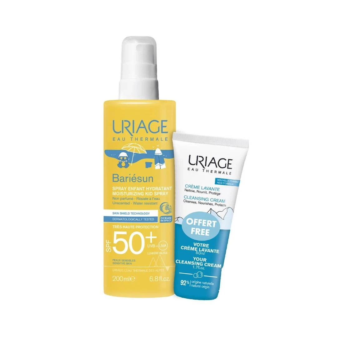 URIAGE Sprej za decu SPF50+ i Hranjiva krema za kupanje Bariesun Promo set